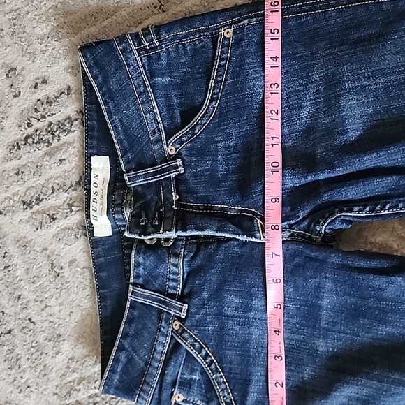 Hudson Y2k Grunge Indie Sleeze Signature Bootcut Flare Dark Wash jeans - Picture 9 of 14